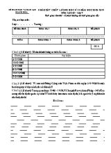 Đề khảo sát chất lượng học kỳ II môn Lịch sử Lớp 9 - Năm học 2018-2019 - Sở giáo dục và đào tạo Thanh Hóa (Có đáp án)